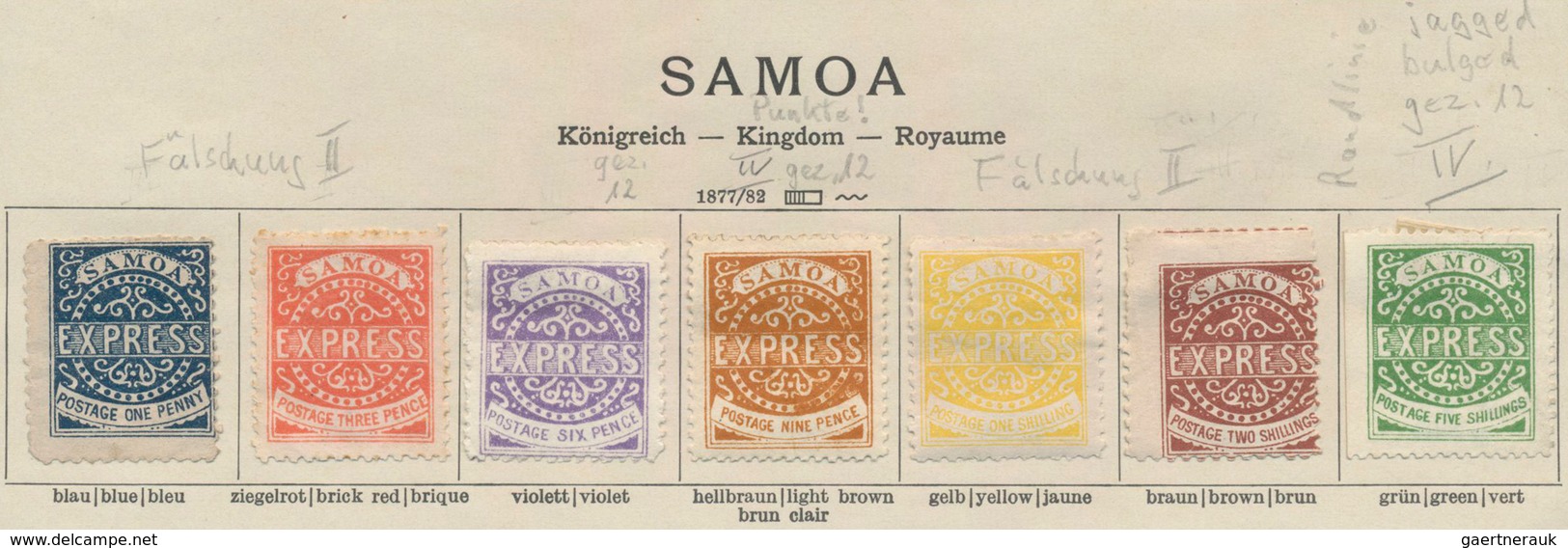 Samoa: 1877/1900, Mint And Used Collection On Stockpages, Comprising Apprx. 180 Stamps (incl. Reprin - Samoa