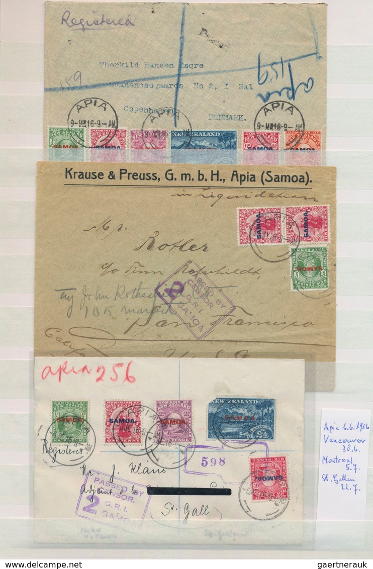 Samoa: 1895/2000, Mainly From 1914, Collection In A Stockbook With Main Value In The Apprx. 80 Cover - Samoa