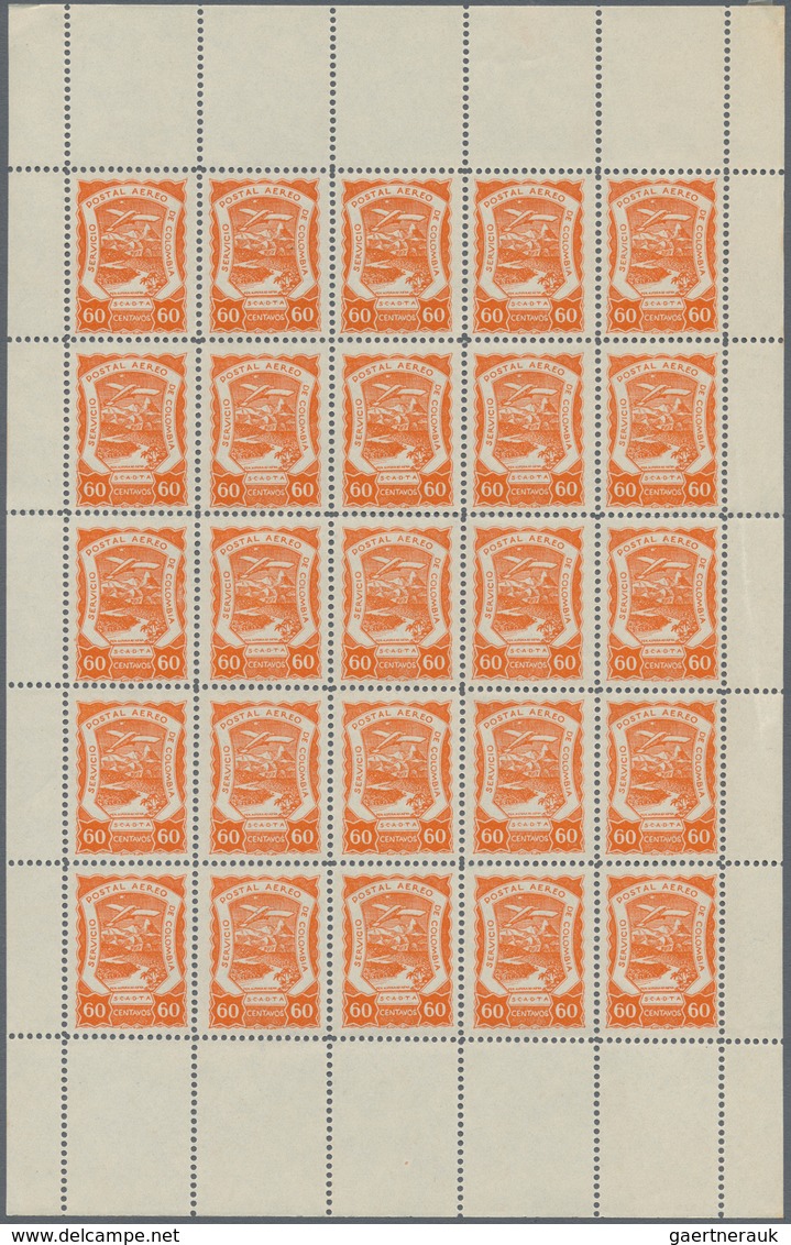 SCADTA - Ausgaben Für Kolumbien: 1921/1923, "SERVICIO POSTAL AERO DE COLOMBIA", 10c., 15.c., 20c., 3 - Colombia