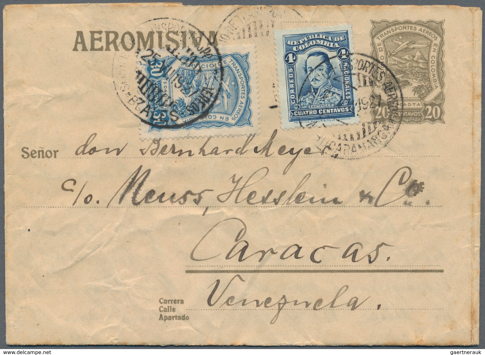 SCADTA - Ausgaben Für Kolumbien: 1923 9 Airletters Different Sizes And Values, One Commercially Used - Colombia