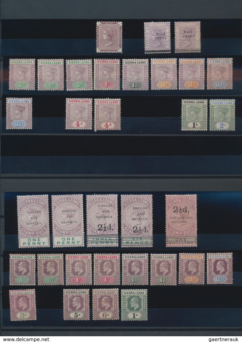 Sierra Leone: 1860/1980 (ca.), Used And Mint Collection In A Stockbook, Well Collected From Early Is - Sierra Leona (1961-...)