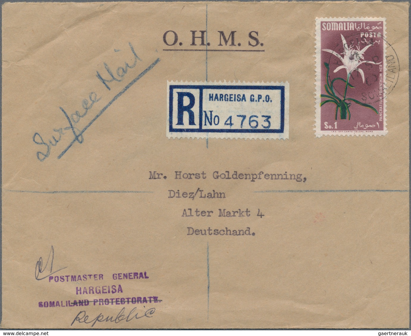 Somalia: 1953/90 (ca.) Holding Of Ca. 430 Postal Stationary, Mostly Unused And Unfolded Aerograms (s - Somalia (1960-...)