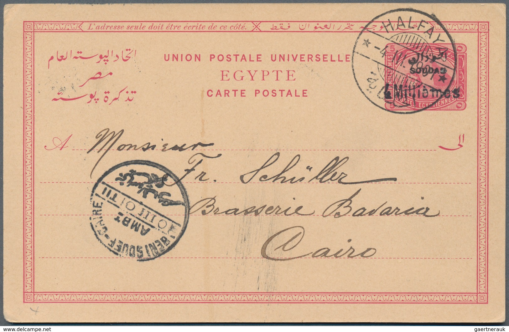 Sudan - Ganzsachen: 1900-10 Ca., Ten Different Postal Stationerys Including 4 Milliemes (inverted "e - Sudan (1954-...)