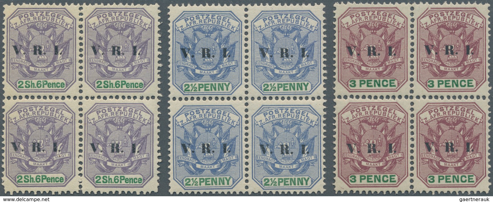 Transvaal: 1900/1901, Coat Of Arms With Overprints Incl. ‚V.R.I.‘ Part Set Of Nine ½d. To 2s.6d., ‚E - Transvaal (1870-1909)