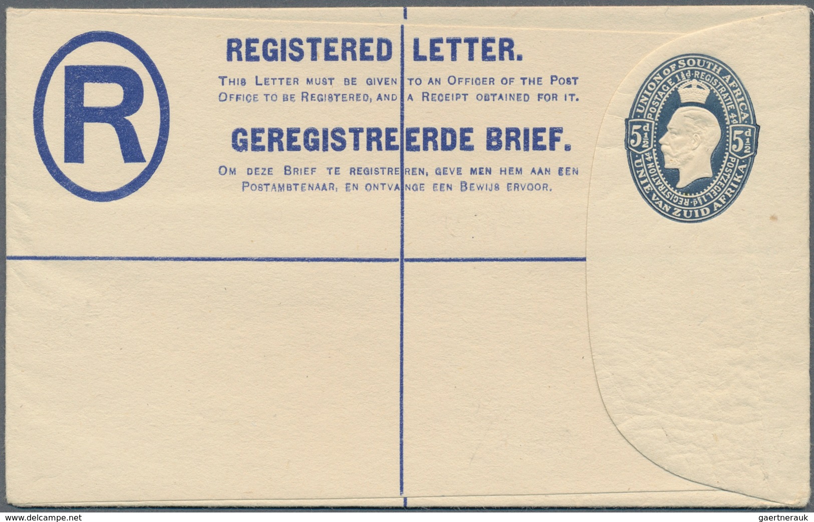 Südafrika - Ganzsachen: 1913/1961 (ca.), Collection With 21 Different REGISTERED LETTERS Incl. Diffe - Autres & Non Classés