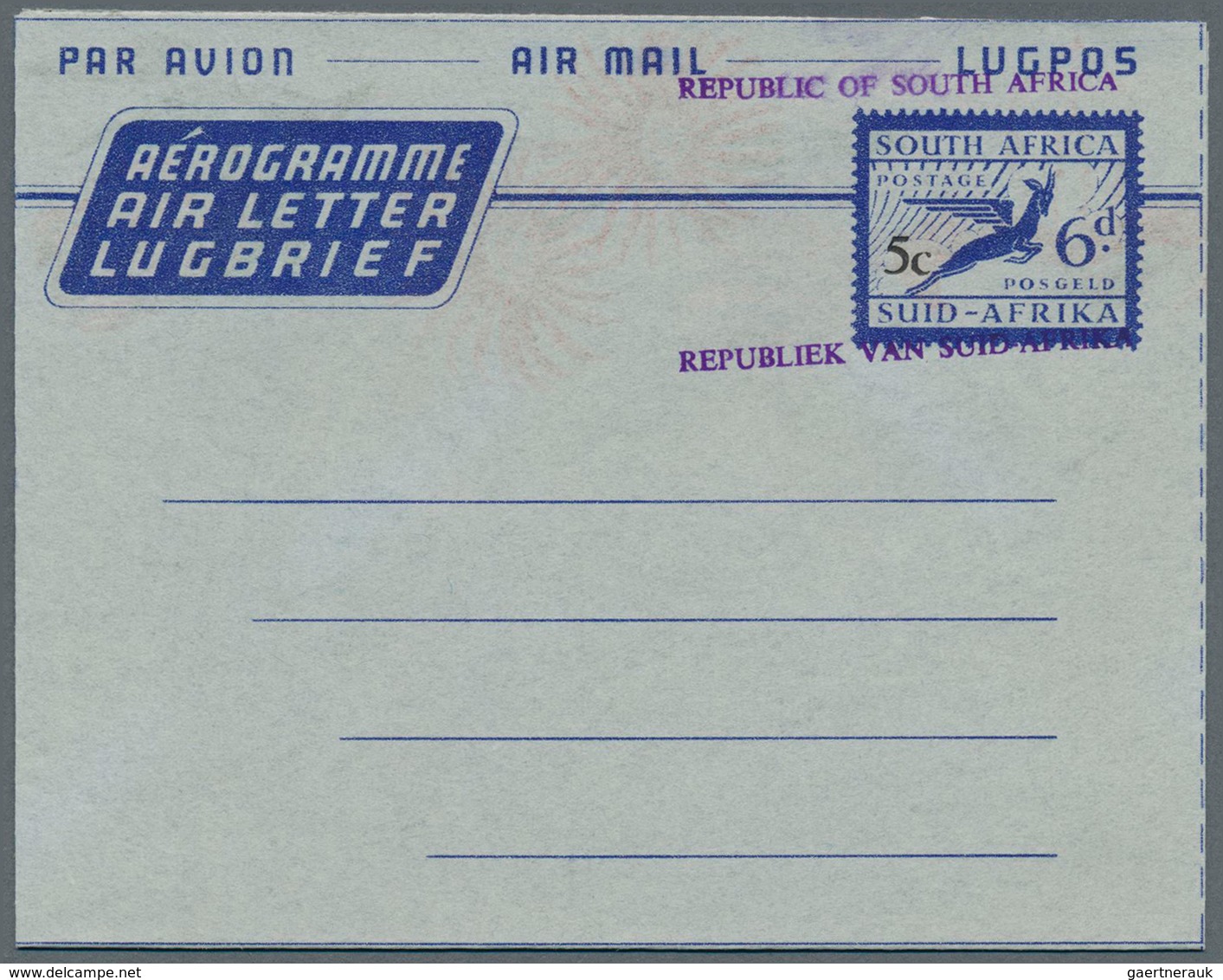 Südafrika - Ganzsachen: 1947/1971 (ca.), AEROGRAMMES: accumulation with about 1.350 unused and used/