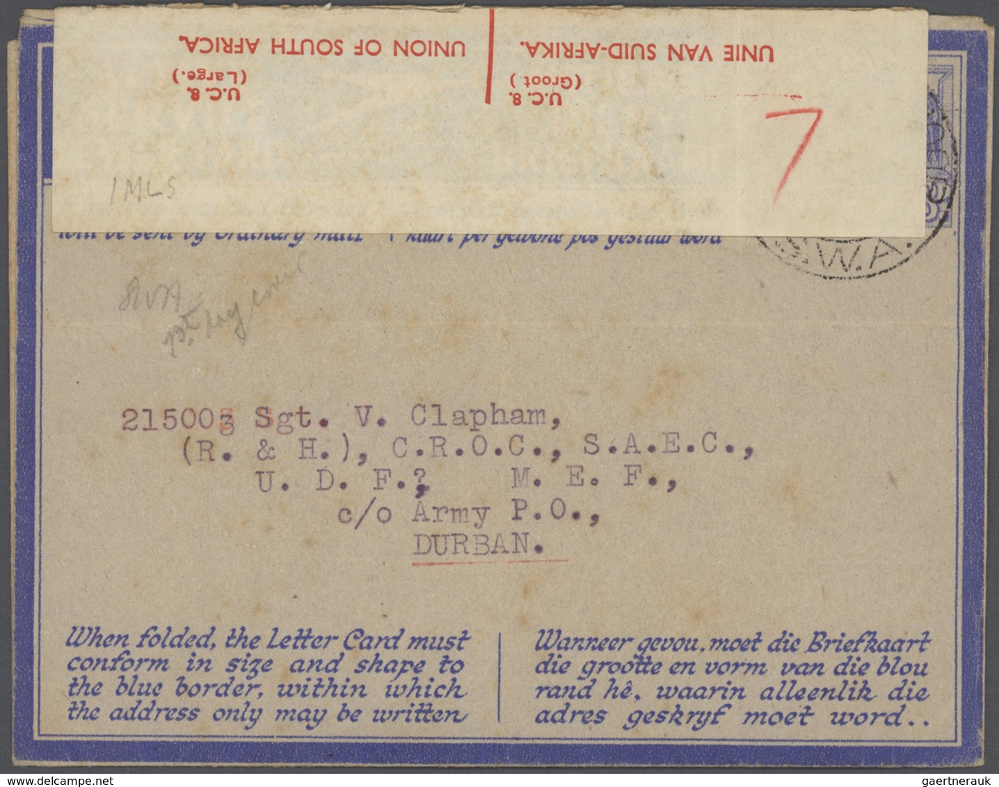 Südwestafrika: 1945/89 Accumulation Af Ca. 188 Unused/used CTO Aerogrammes, With Many Different Cach - África Del Sudoeste (1923-1990)