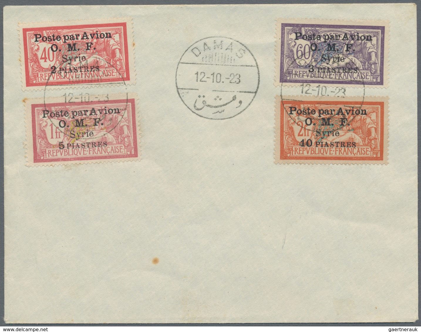 Syrien: 1899-1960, 30 covers & cards from Ottoman Period to modern, early overprinted issues, air ma