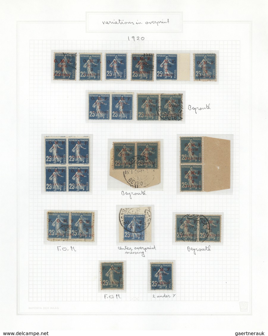 Syrien: 1919/1922, T.E.O. And O.M.F. Overprints, Mint And Used Collection Of Apprx. 280 Stamps On Al - Syria