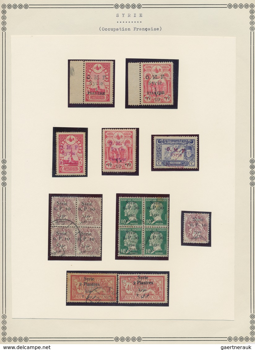 Syrien: 1919/1957, Comprehensive Collection Of French Period Neatly Arranged On Album Pages In A Bln - Siria