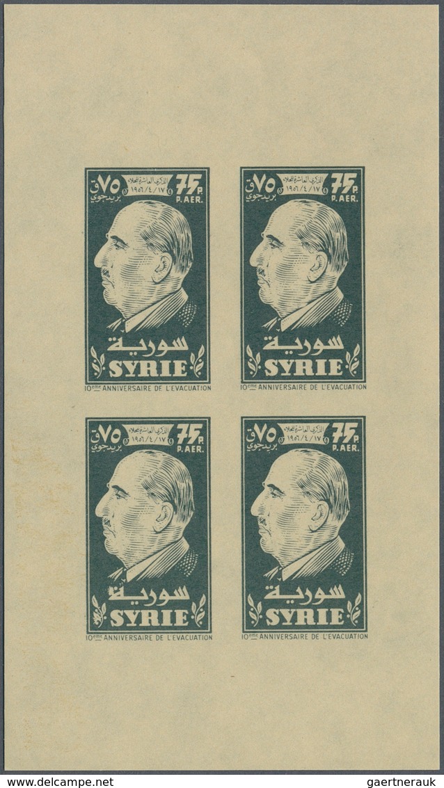 Syrien: 1920/1956, specialised assortment incl. imperf. issues, interesting covers, varieties, Olymp