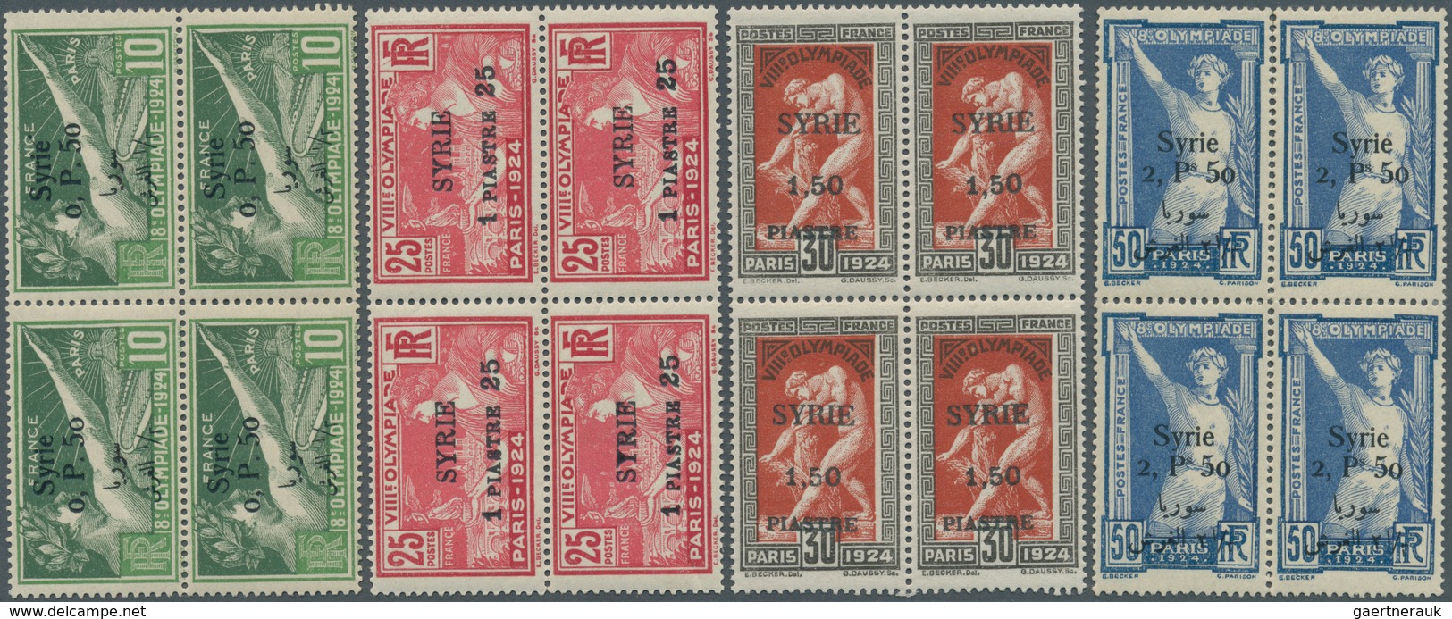 Syrien: 1920/1956, specialised assortment incl. imperf. issues, interesting covers, varieties, Olymp
