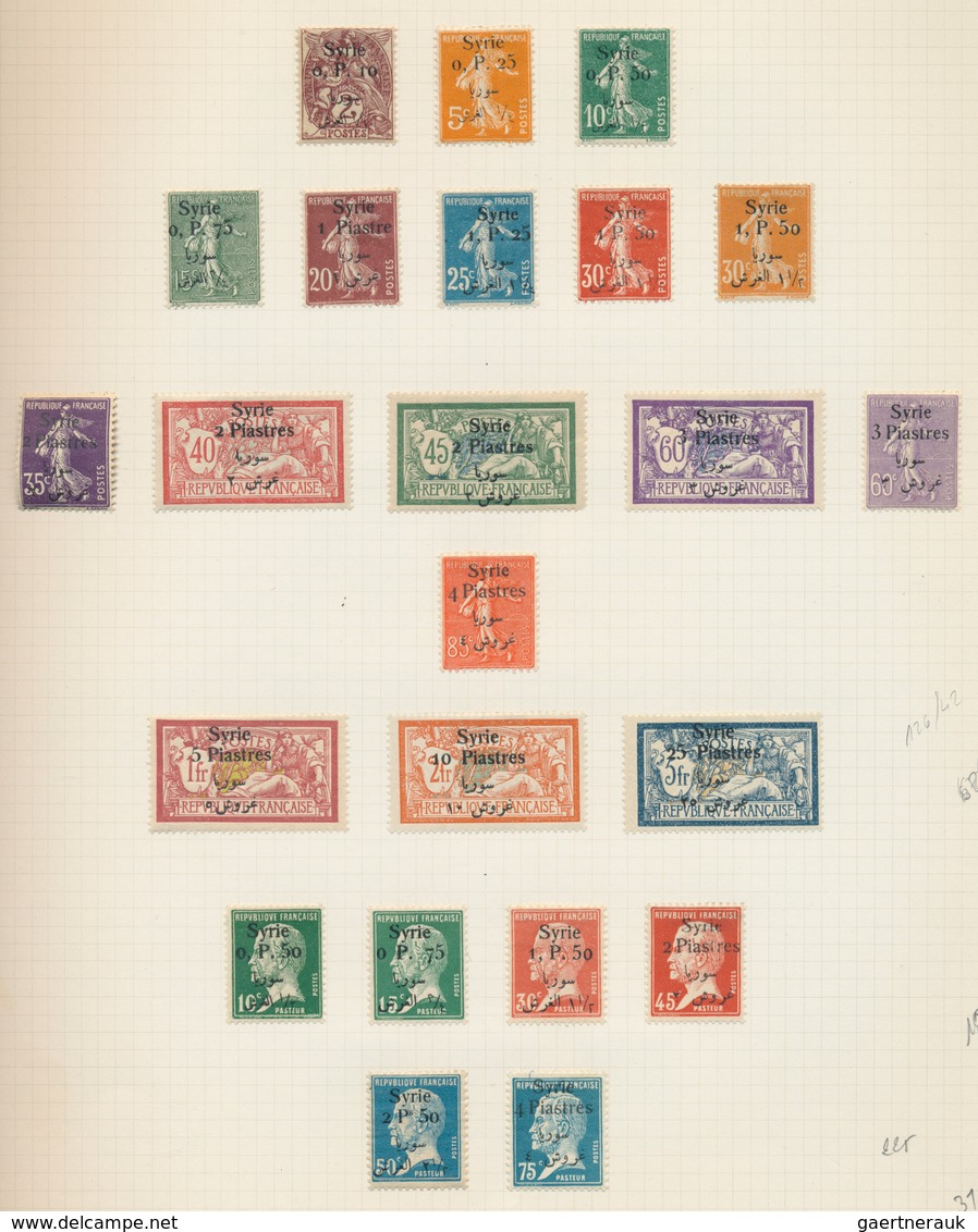 Syrien: 1924/1971, Collection On Leaves Starting With 1924 Overprint Issues. The Stamps Are Lightly - Syrië