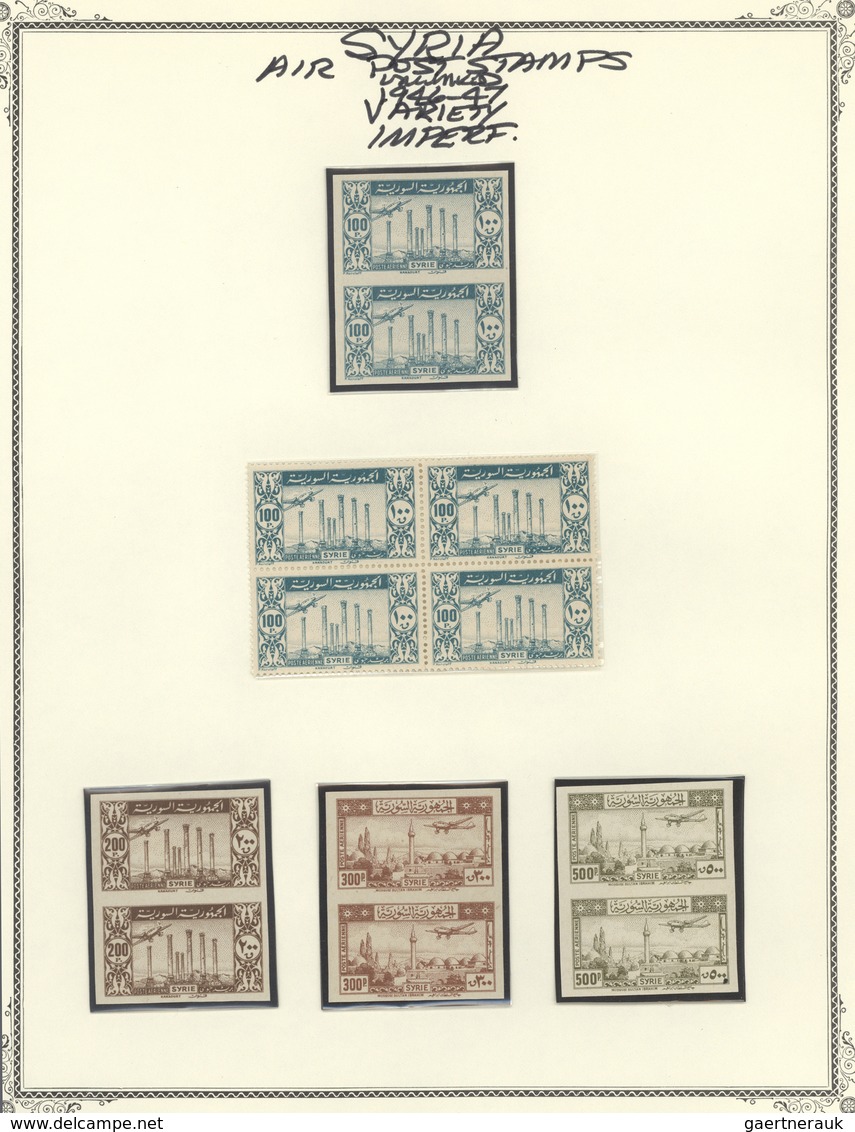 Syrien: 1942/1953, Specialised Mint Collection On Album Pages, Showing Blocks Of Four, Plate Blocks, - Syria