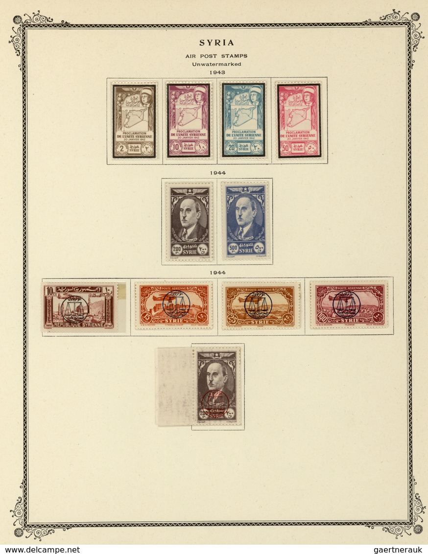 Syrien: 1942/1953, Specialised Mint Collection On Album Pages, Showing Blocks Of Four, Plate Blocks, - Syrie