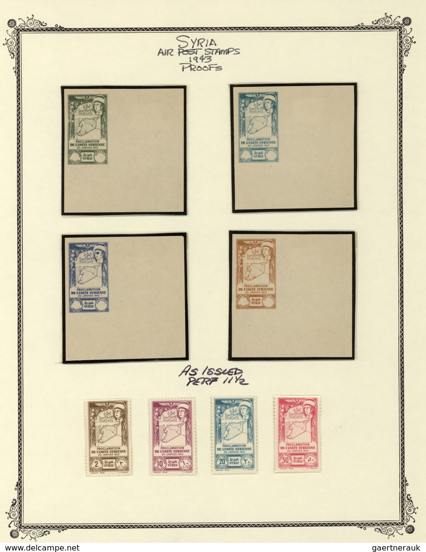 Syrien: 1942/1953, Specialised Mint Collection On Album Pages, Showing Blocks Of Four, Plate Blocks, - Syrie