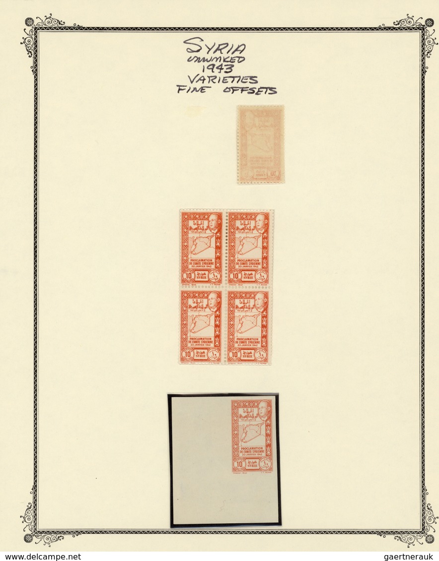 Syrien: 1946/1958, mint collection on album pages, well collected throughout, also incl. apprx. 90 i