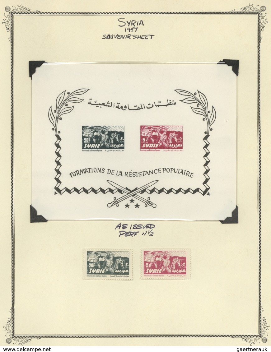 Syrien: 1946/1958, mint collection on album pages, well collected throughout, also incl. apprx. 90 i