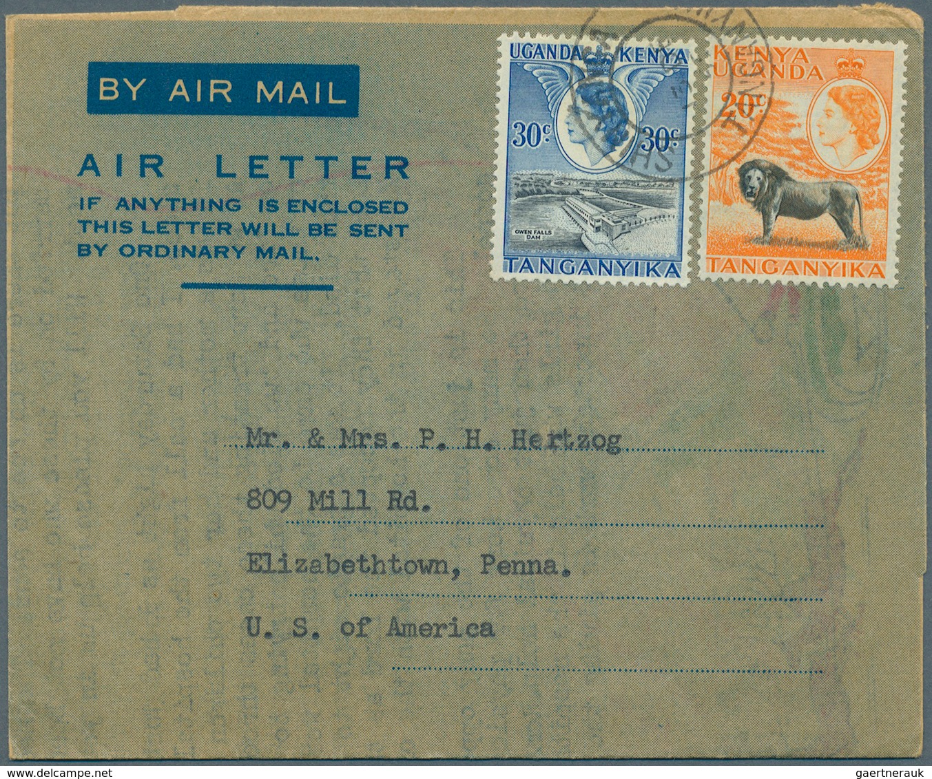 Tansania: 1947/1992 (ca.), Accumulation With About 115 Used/CTO Airletters And AEROGRAMMES From TANG - Kenya, Uganda & Tanzania