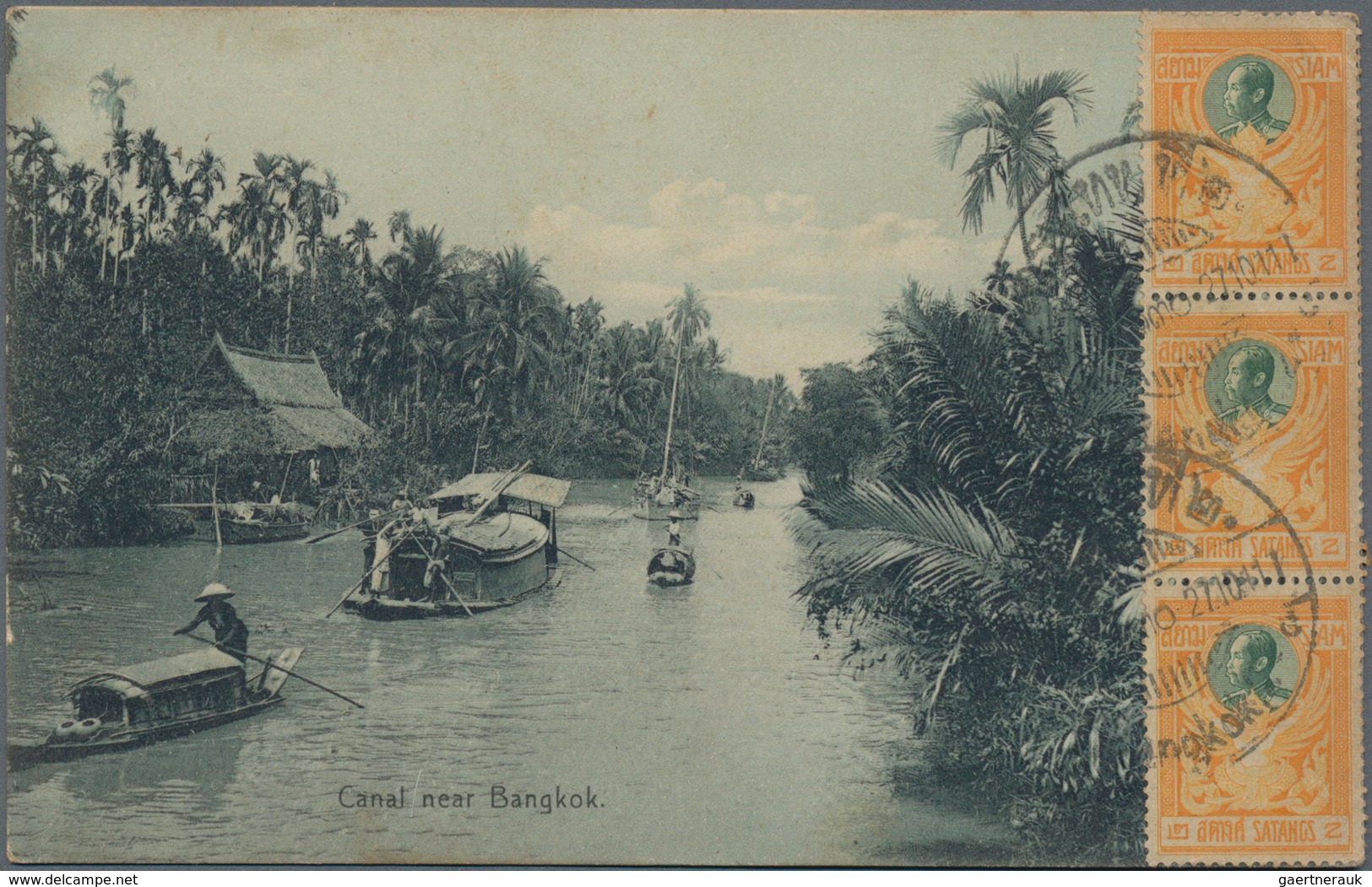 Thailand: 1901/1923, 42 Old Picture Postcards , 25 Of Them Franked With Overseas Destinations And So - Thaïlande