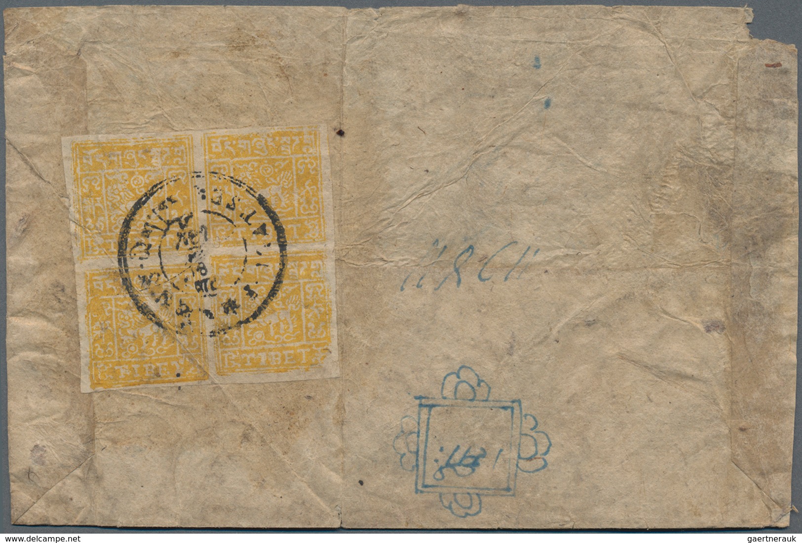 Tibet: 1912/1950 (ca.), 15 Franked Business- And Private Covers With Interesting Frankings, E.g. 2/3 - Otros - Asia