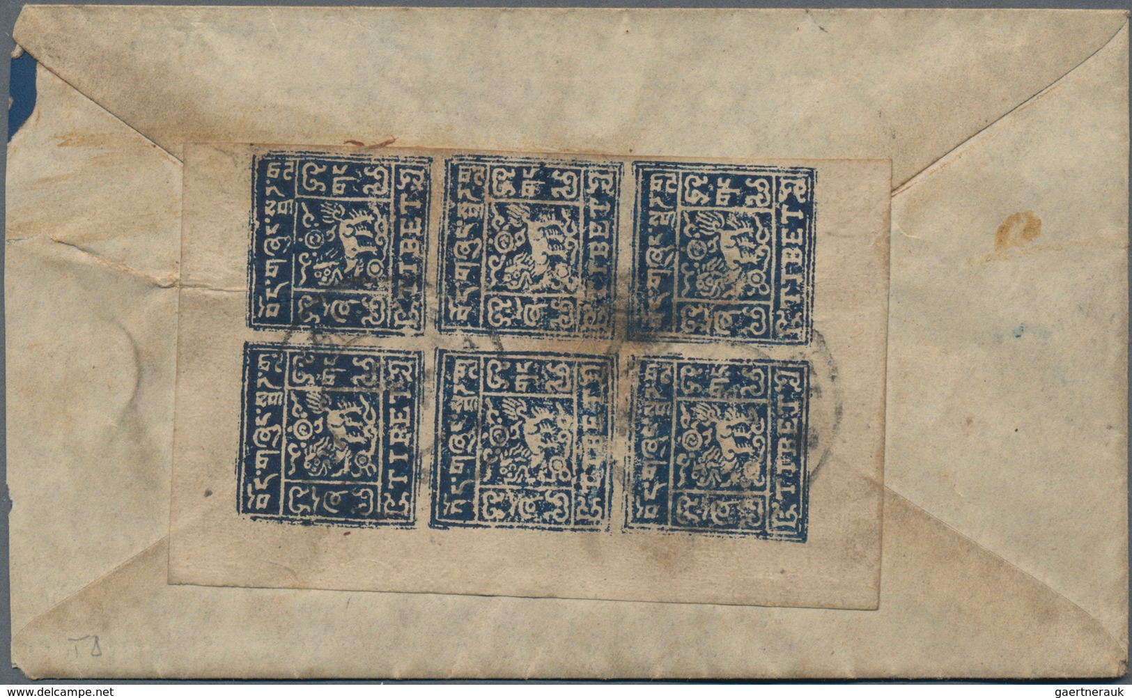 Tibet: 1912/1950 (ca.), 15 Franked Business- And Private Covers With Interesting Frankings, E.g. 2/3 - Otros - Asia