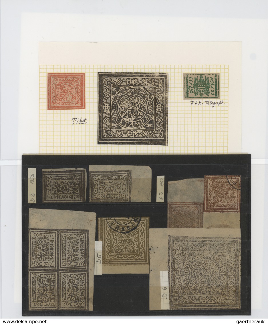 Tibet: 1912/50, Mint And Used/on Piece Assembly On Stockpages Inc. Covers (5, Inc. 1912 1 Sh. Pair W - Sonstige - Asien