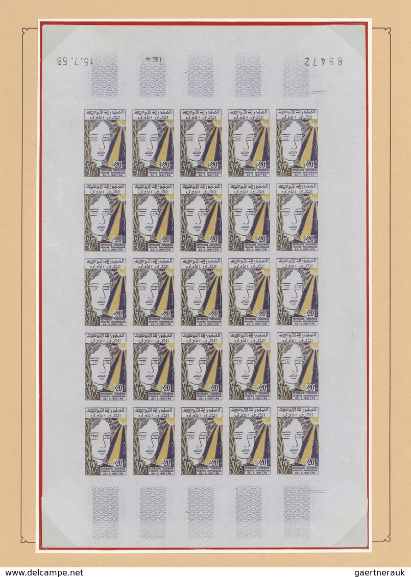 Tunesien: 1957/1963, Extraordinary Mint Collection Of Apprx. 2.600 IMPERFORATE Stamps Within Large U - Neufs