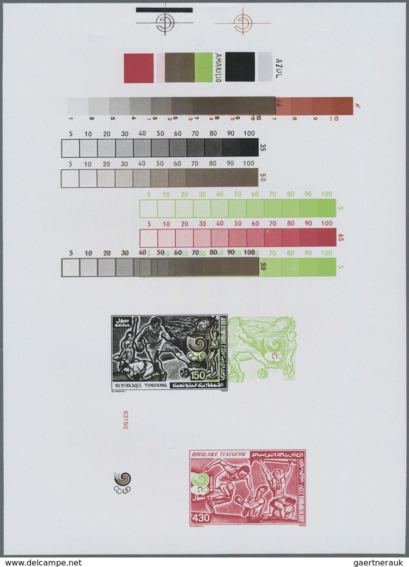 Tunesien: 1976/1991 (ca.), Duplicated Accumulation In Large Box With Mostly IMPERFORATE Single Stamp - Ungebraucht