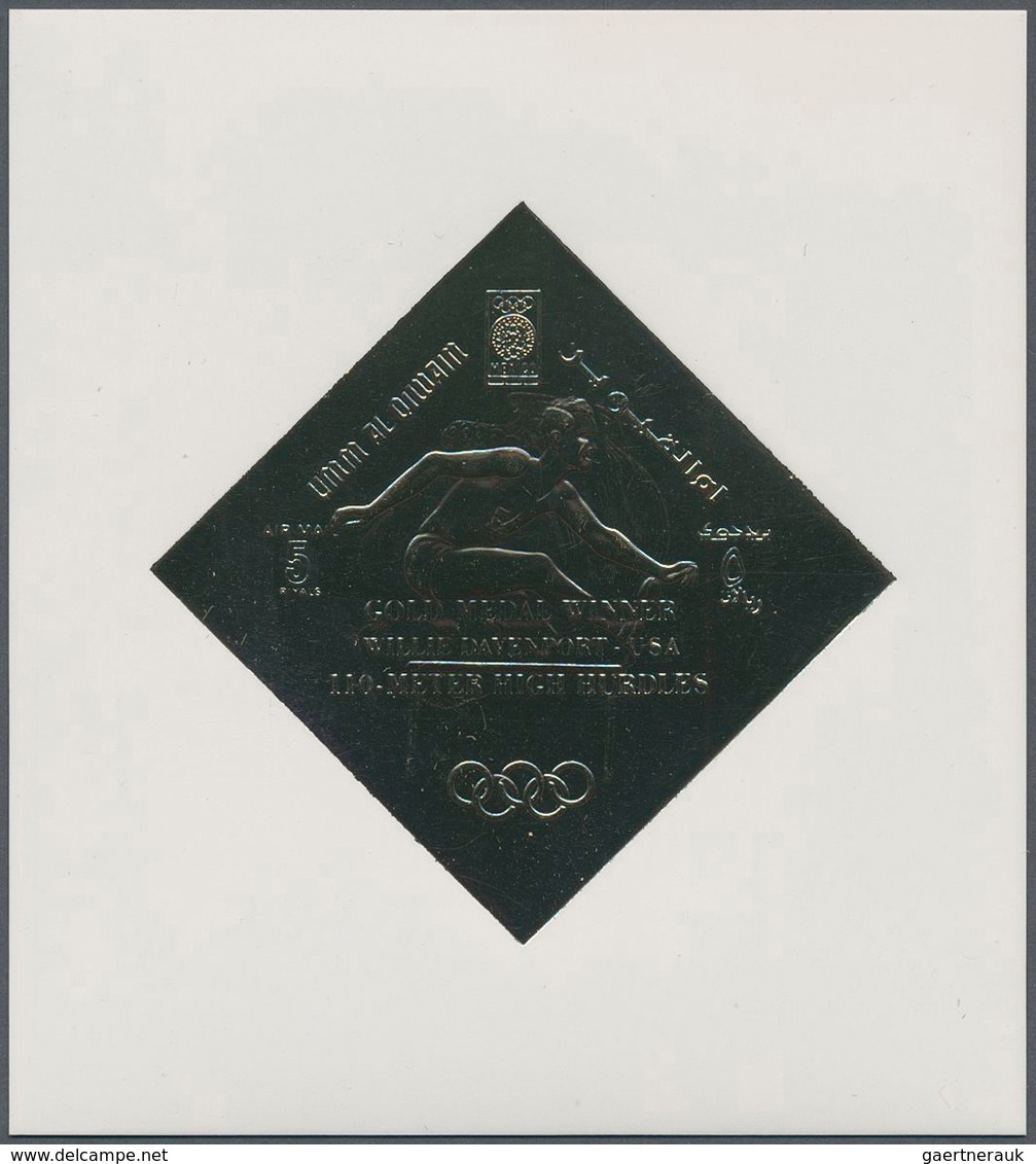 Umm Al Qaiwain: 1965/1972, MNH Assortment Of Various Gold/Silver/3D Stamps And Souvenir Sheets; Plus - Umm Al-Qiwain