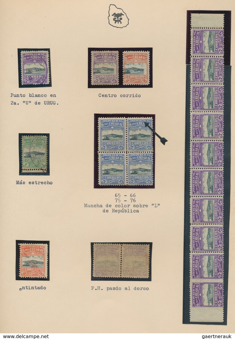 Uruguay: 1859/1930 (ca.), Mainly From 1900, Specialised Assortment Of Apprx. 100 Stamps Incl. Three - Uruguay