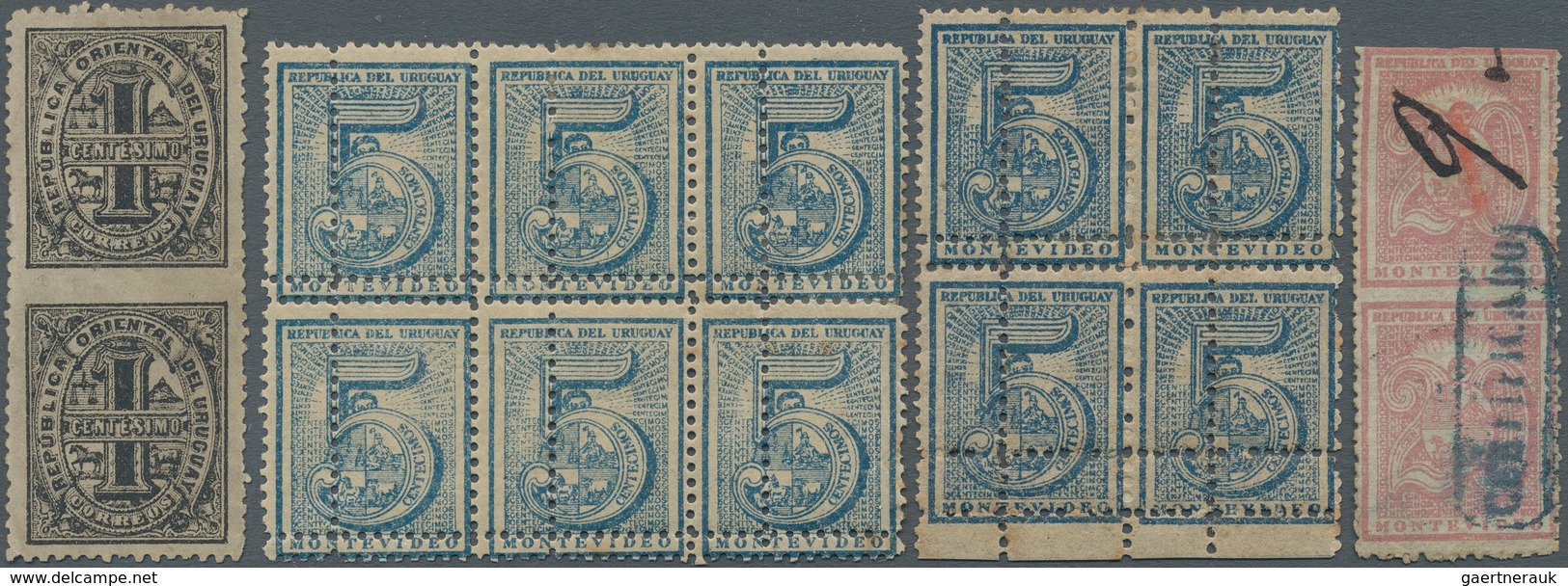 Uruguay: 1866/1869, Definitives "Cypher/Coat Of Arms" Perforated, Specialised Assortment Of All Deno - Uruguay