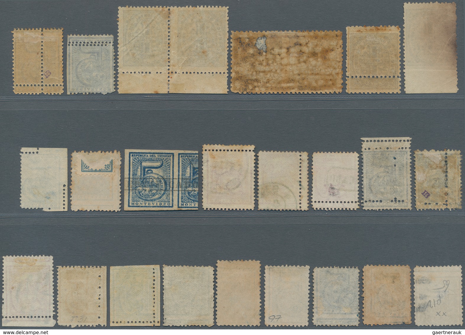 Uruguay: 1866/1869, Definitives "Cypher/Coat Of Arms" Perforated, Specialised Assortment Of All Deno - Uruguay