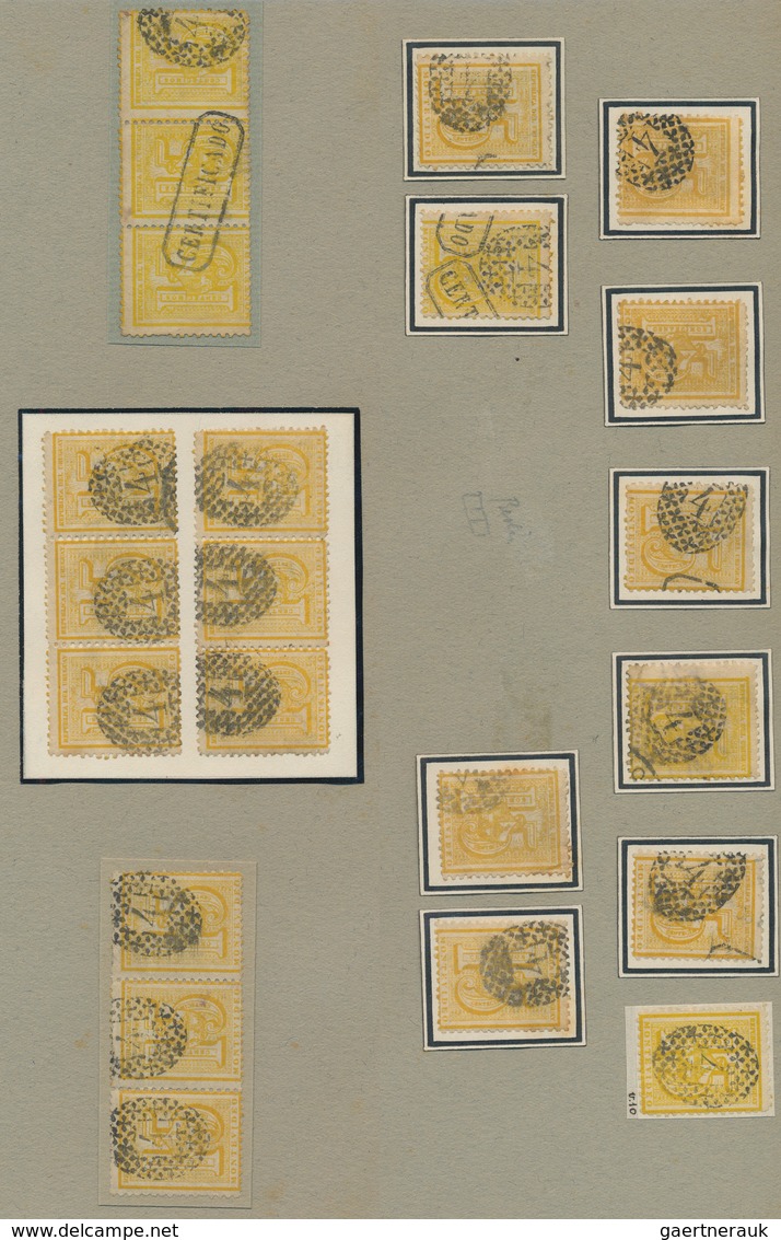 Uruguay: 1866/1884 (ca.), (NUMERAL) CANCELLATIONS OF URUGUAY, specialised collection of apprx. 1.270