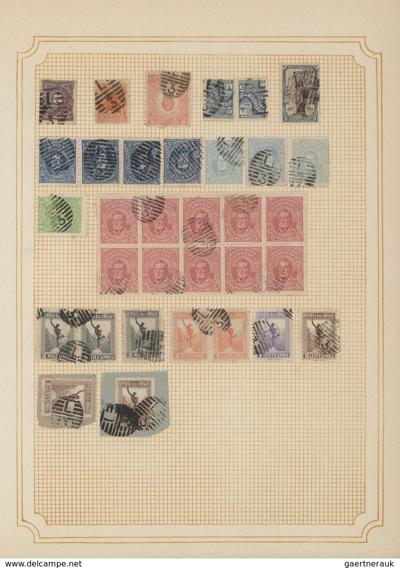 Uruguay: 1880/1950 (ca.), THE POSTMARKS OF URUGUAY, sophisticated and all-embracing collection in el