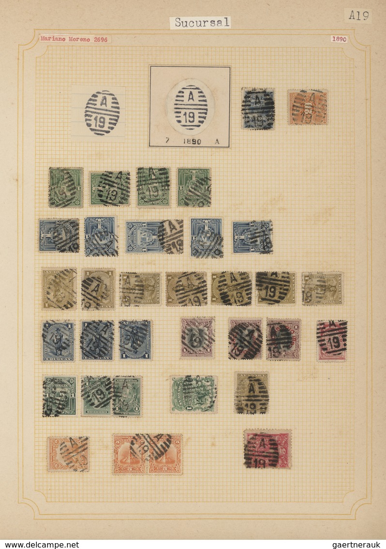 Uruguay: 1880/1950 (ca.), THE POSTMARKS OF URUGUAY, sophisticated and all-embracing collection in el