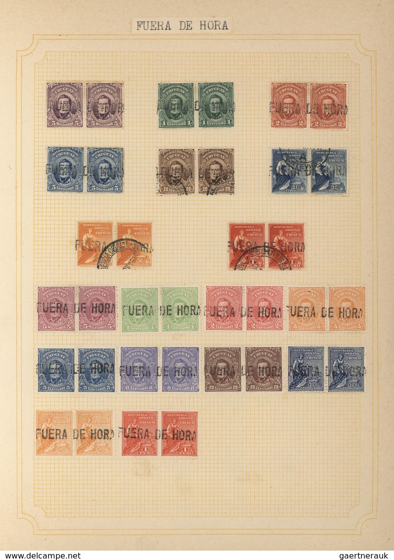 Uruguay: 1880/1950 (ca.), THE POSTMARKS OF URUGUAY, sophisticated and all-embracing collection in el