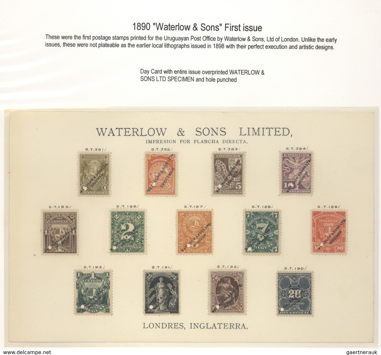 Uruguay: 1890/1955 (ca.), SPECIMEN/PROOF COLLECTION, Comprehensive And All-embracing Collection Of A - Uruguay