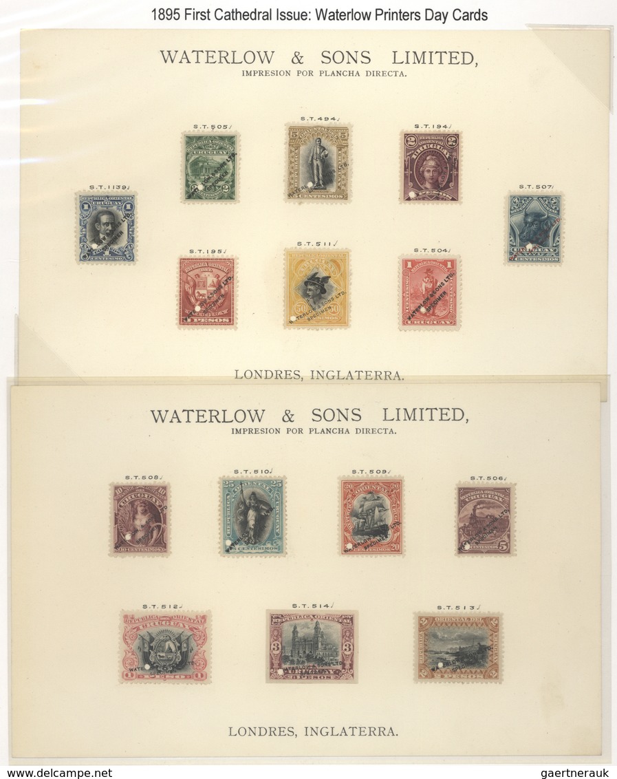 Uruguay: 1890/1955 (ca.), SPECIMEN/PROOF COLLECTION, Comprehensive And All-embracing Collection Of A - Uruguay