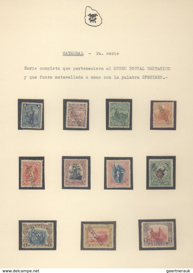 Uruguay: 1890/1955 (ca.), SPECIMEN/PROOF COLLECTION, comprehensive and all-embracing collection of a