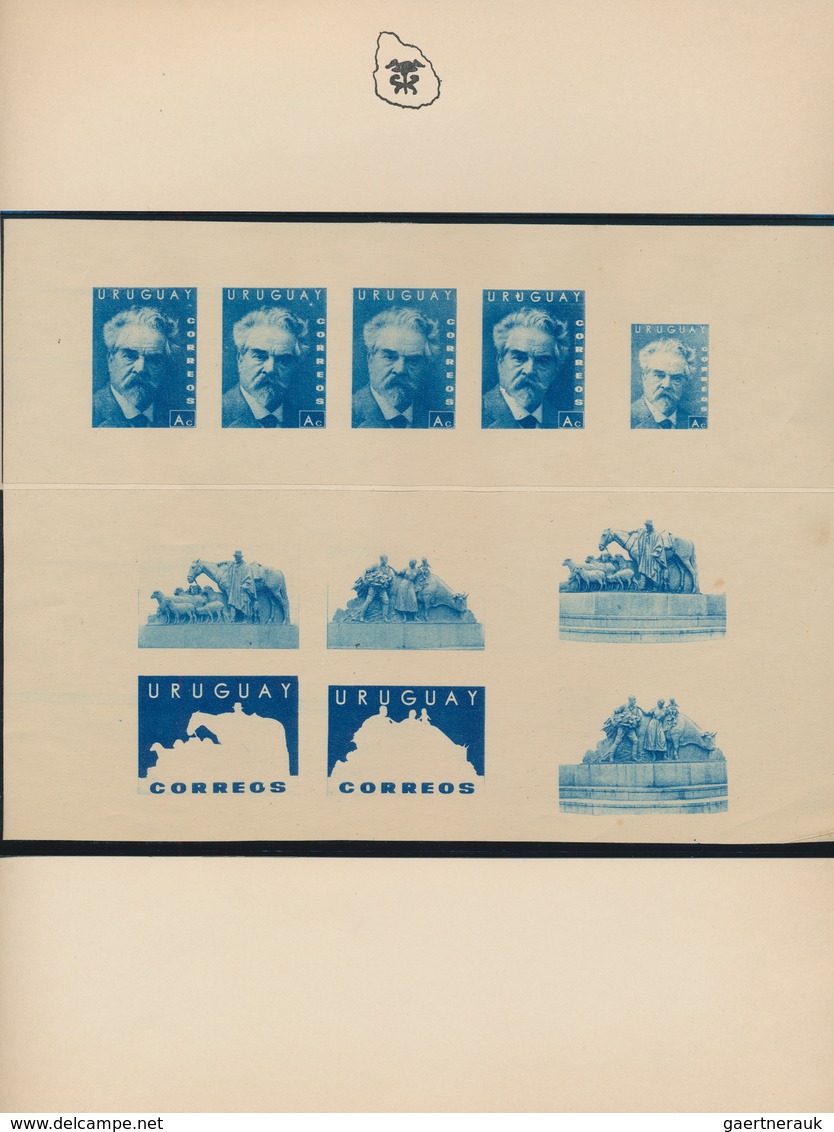 Uruguay: 1940s/1950s, Essays For A Not Realised Design/printer's Machine Proofs, Selection Of 111 Im - Uruguay