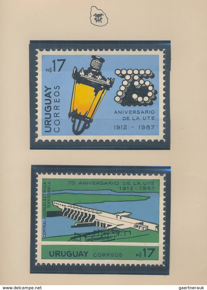 Uruguay: 1968/1988, Collection Of Apprx. 50 ESSAYS/ARTWORK Incl. Attractive Thematics. - Uruguay