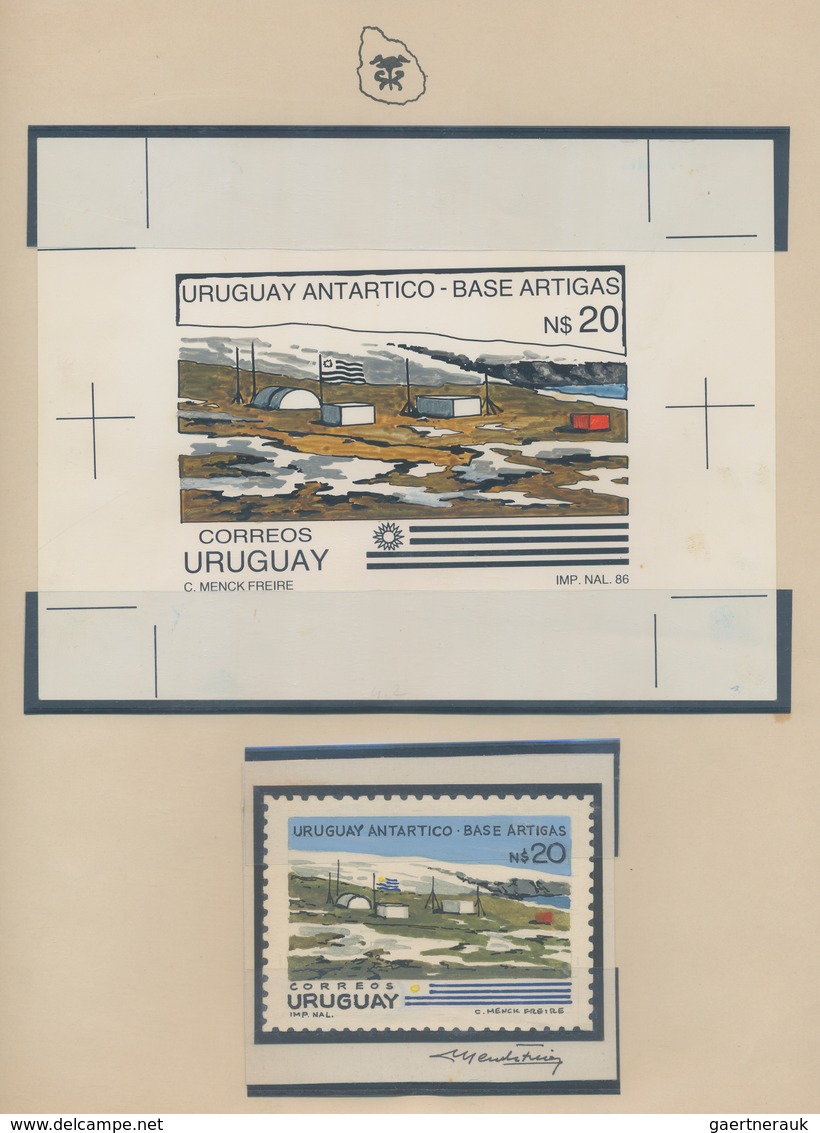 Uruguay: 1968/1988, Collection Of Apprx. 50 ESSAYS/ARTWORK Incl. Attractive Thematics. - Uruguay