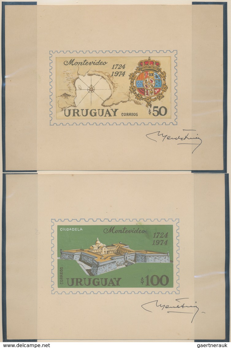 Uruguay: 1968/1988, Collection Of Apprx. 50 ESSAYS/ARTWORK Incl. Attractive Thematics. - Uruguay