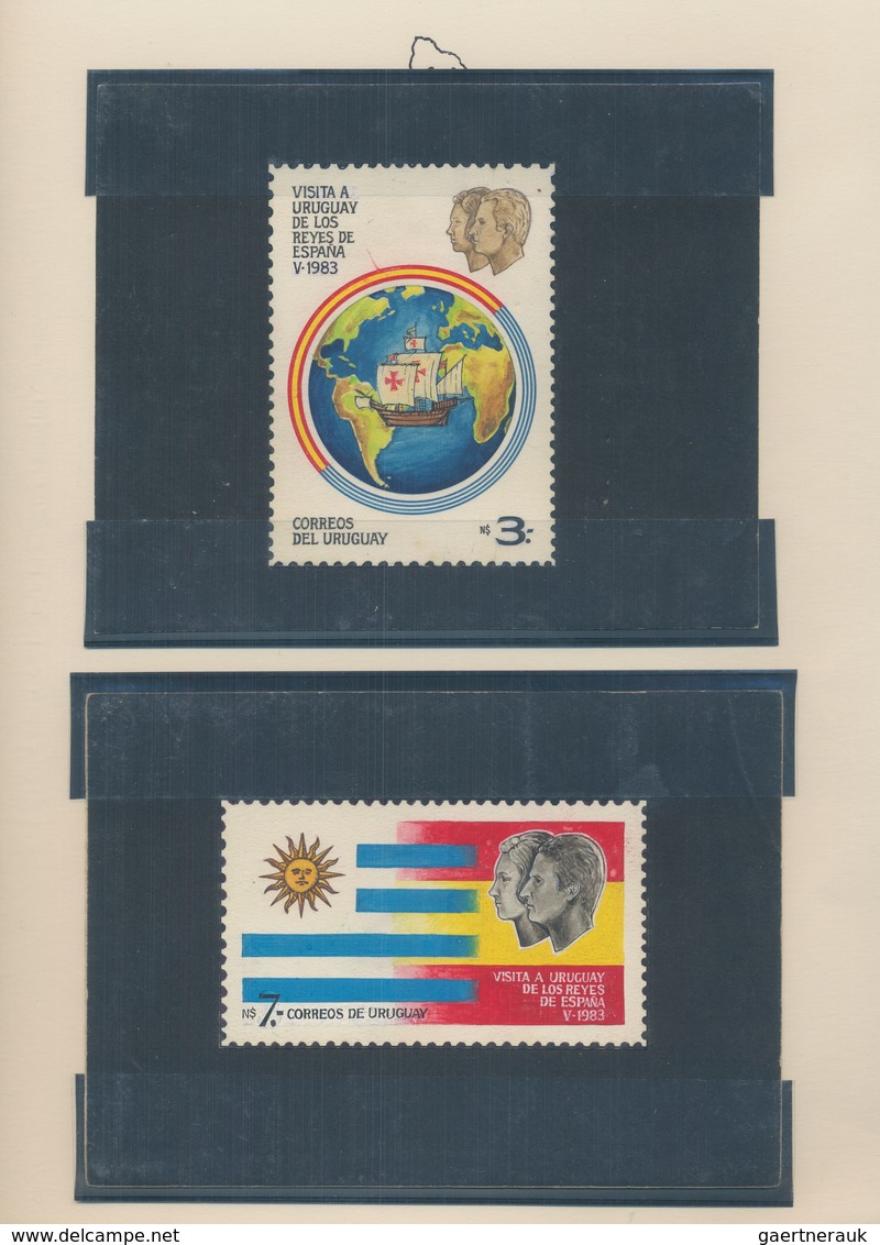 Uruguay: 1968/1988, Collection Of Apprx. 50 ESSAYS/ARTWORK Incl. Attractive Thematics. - Uruguay