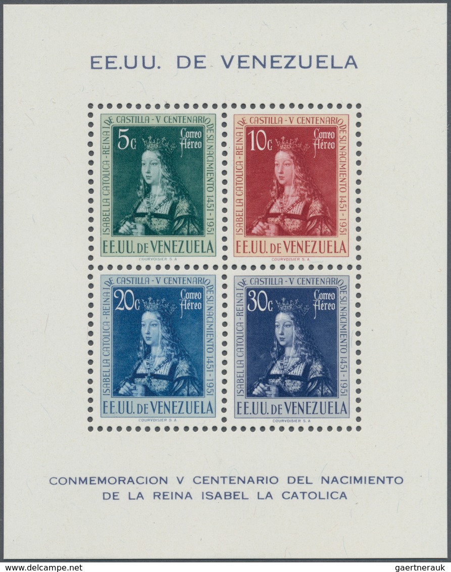 Venezuela: 1951, 500th Birthday Of Queen Isabella Of Spain Complete Set Of Four In A Lot With About - Venezuela