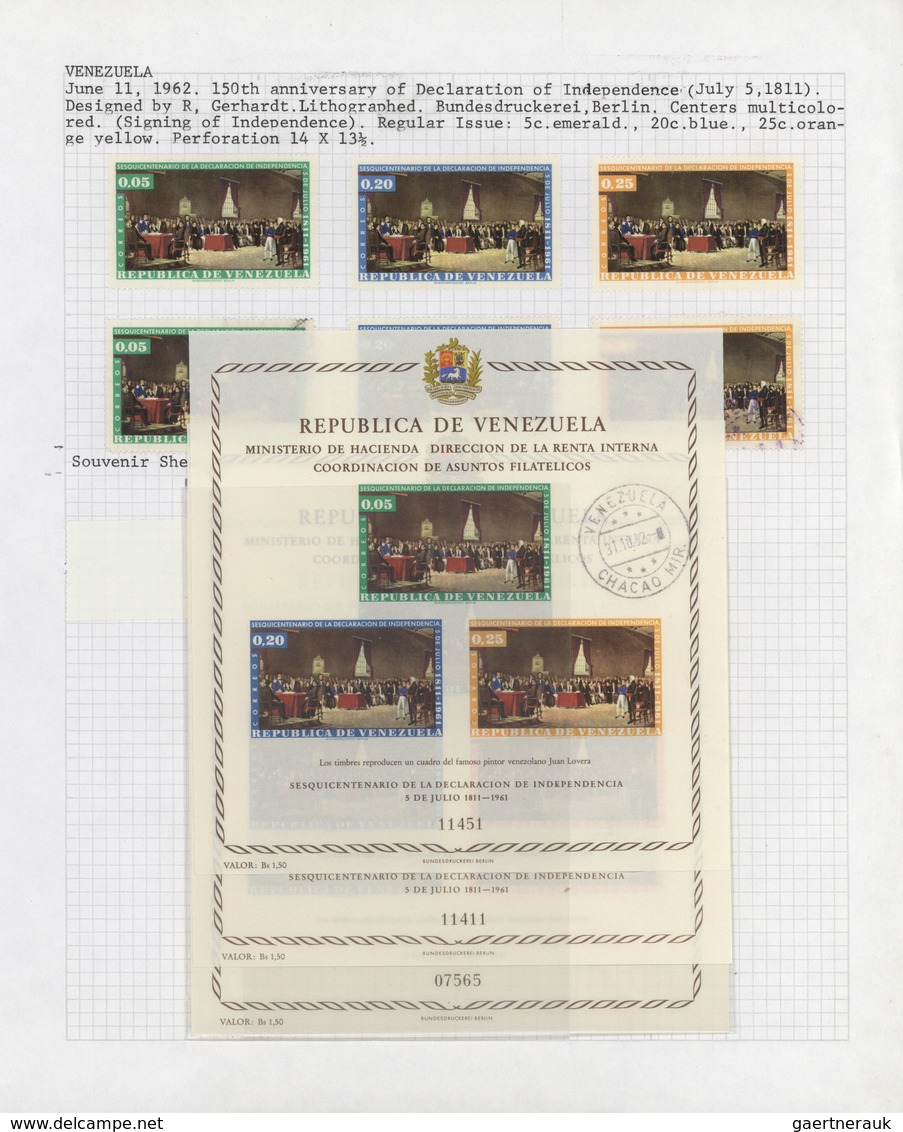 Venezuela: Ab 1951, Tolle Sammlung In 3 Großen Scott-Alben Mit Vielen Kompletten Serien, Blocks, Kle - Venezuela