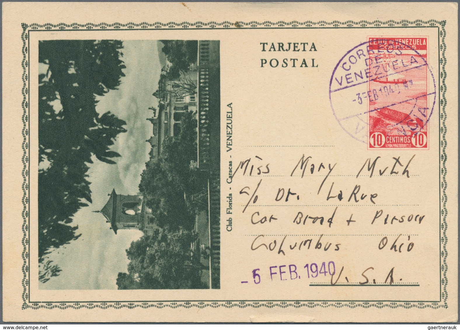Venezuela - Ganzsachen: 1937/40 10 Different Commercially Used Picture Postal Stationary Postcards I - Venezuela