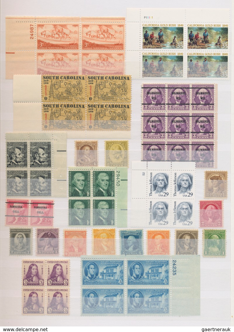 Vereinigte Staaten Von Amerika: 1920/2010 (ca.), Comprehensive Mint Collection In A Stockbook, Compr - Other & Unclassified
