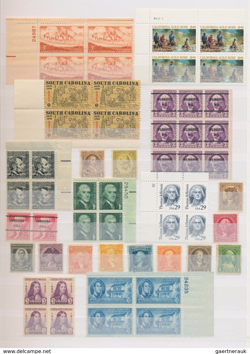 Vereinigte Staaten Von Amerika: 1920/2010 (ca.), Comprehensive Mint Collection In A Stockbook, Compr - Andere & Zonder Classificatie